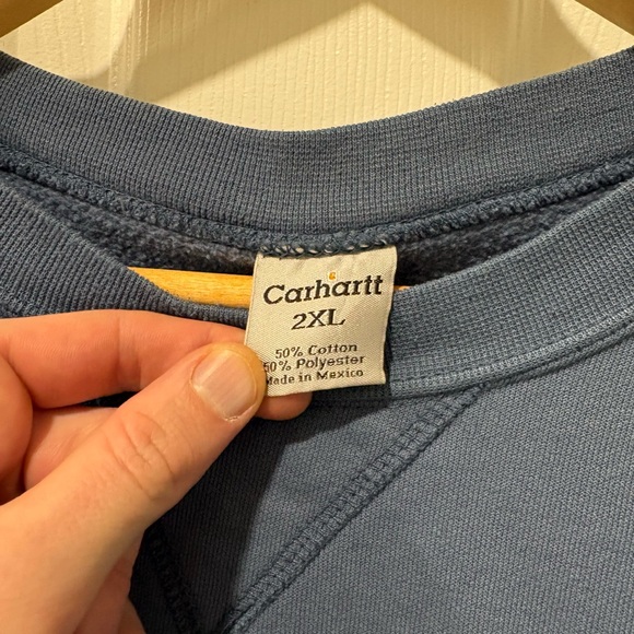 Vintage Rework Carhartt Harley Davidson Men's Sweater Crewneck 2XL Hand Sewn - Picture 10 of 13